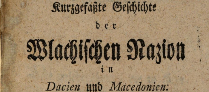 Kurzgefasste Geschichte der Wlachischen Nation in Dacien und Macedonien