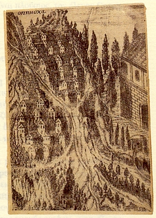 Η Σίπισχα γειτονική προς τη Μοσχόπολη Βλαχόφωνη πόλη με 30. 000 κατοίκους τo 1760 (από χαλκογραφία της εποχής)