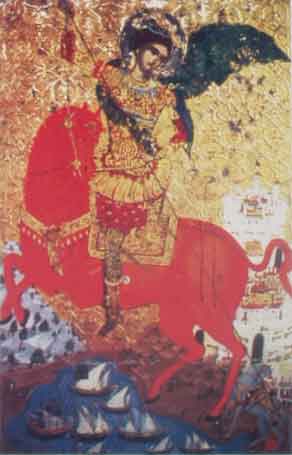 Μοσχόπολη, βασιλική του Αγίου Νικολάου, φορητή εικόνα του Αγίου Δημητριου
