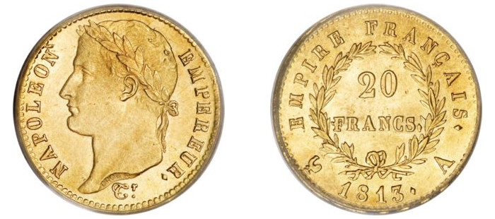 20 francs  - Napoleon I (Bonaparte)1809  - 1814
