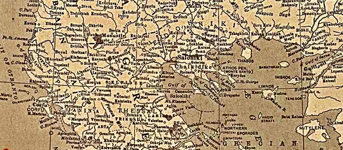 Βαλκάνια, χάρτης του 1917