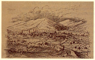 Η Μοσχόπολη στα τέλη Αυγούστου του 1888 όπως την είδε ο G. Weigand (G. Weigand, Clobus, 1897, Νο LXI)