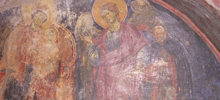 Αγιογραφία στον τάφο του σεβαστοκράτορα Ιωάννη Άγγελου Κομνηνού Δούκα στον ναό Πόρτα Παναγιά